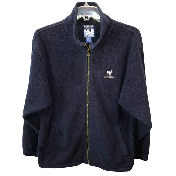 VTG Polar Big Dogs Mens Large Blue Fleece High Tech Gear Full Zip Jacket L - Picture 1 of 7